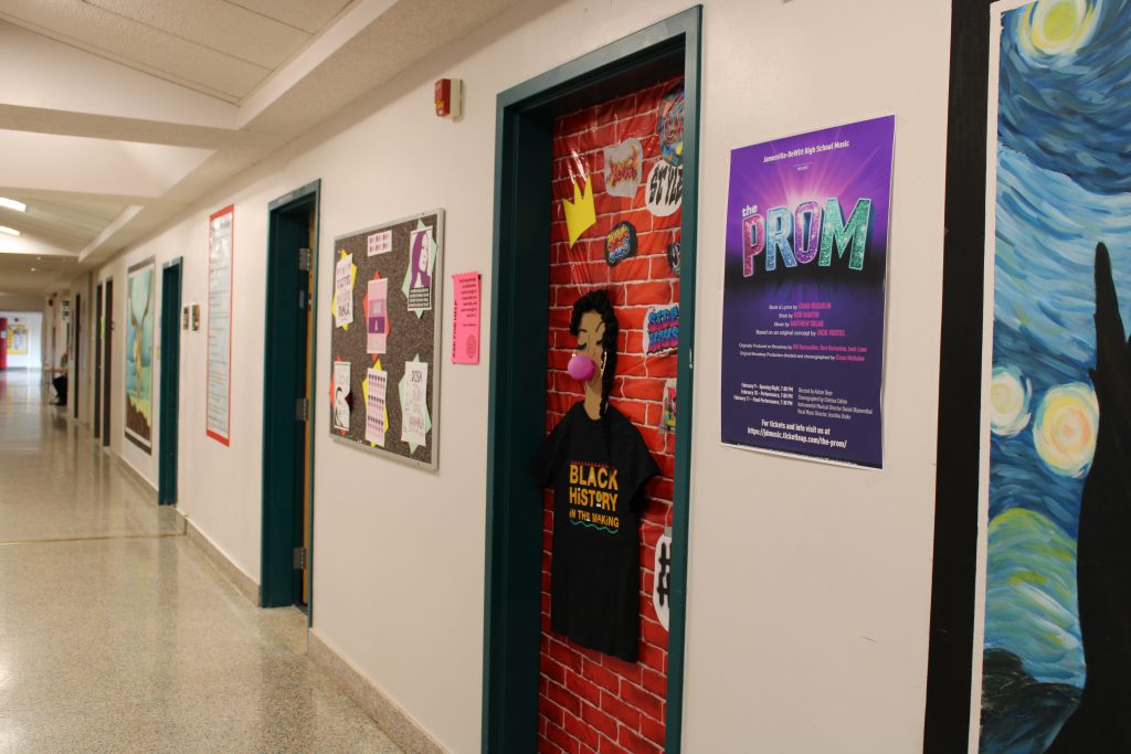 J-D High School door decorated for Black History Month 