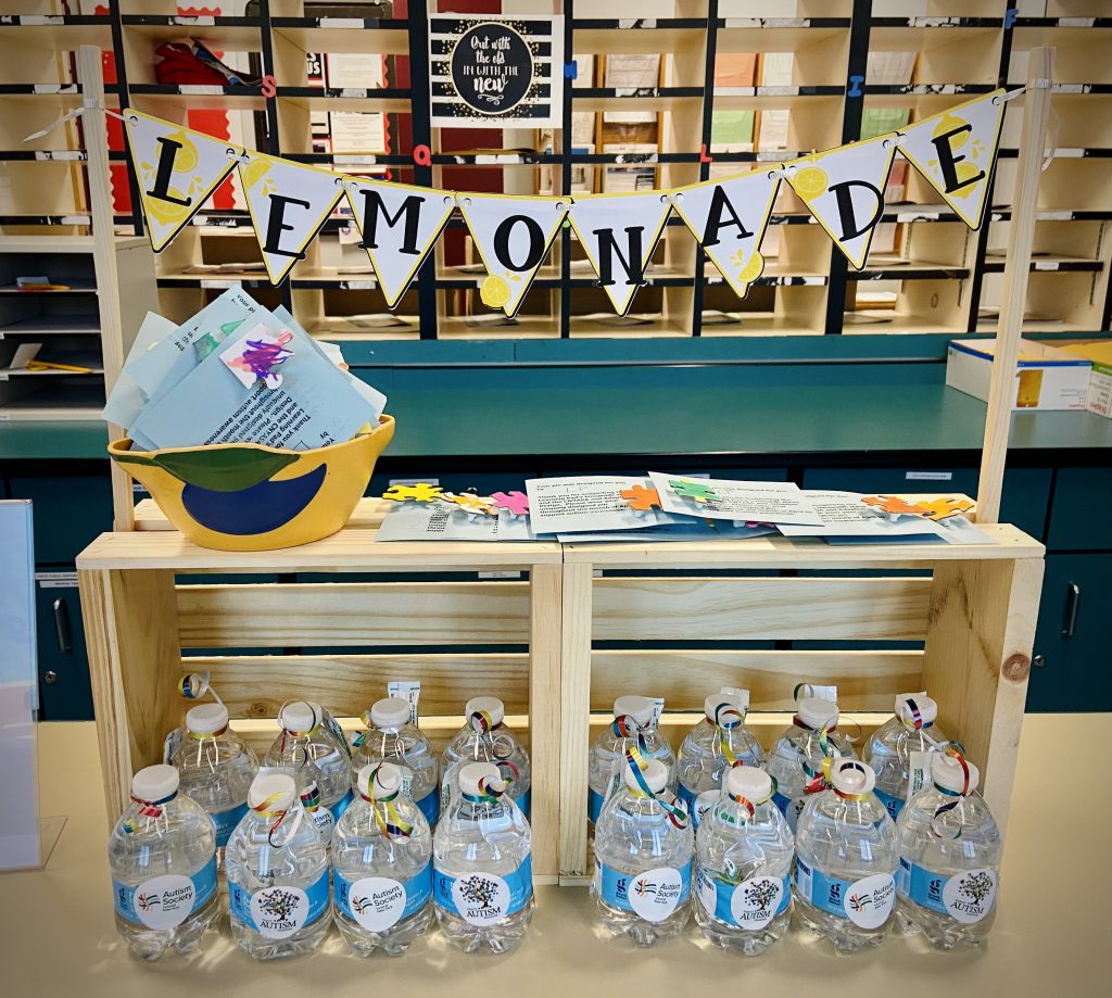 image of lemonade stand set up at JDHS