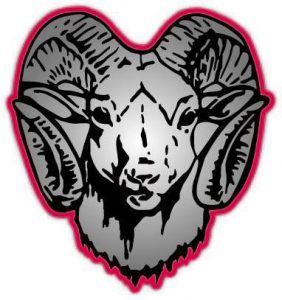 Graphic image of J-D Red Ram logo