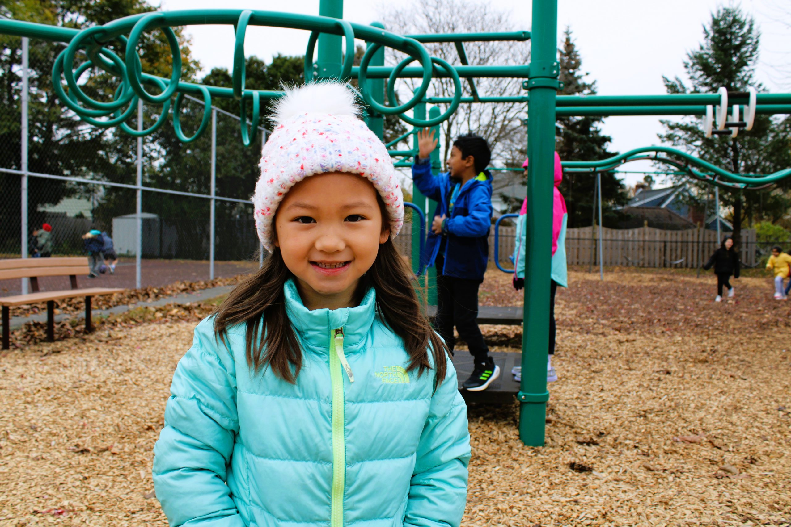 Image of student posing during recess.