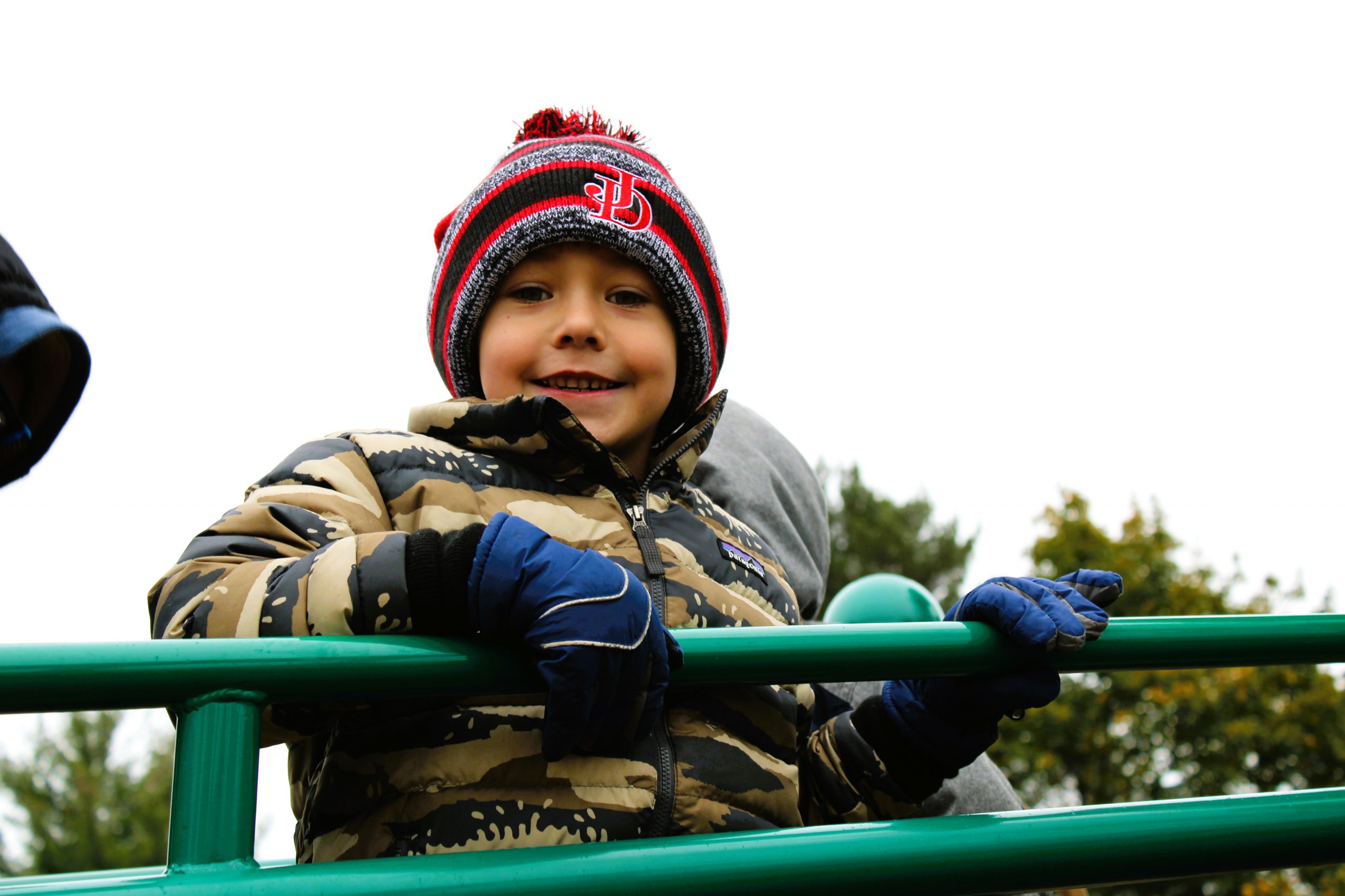 Image of student posing during recess.
