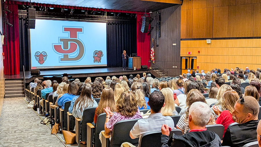 Staff attend opening Superintendent's Conference Day.