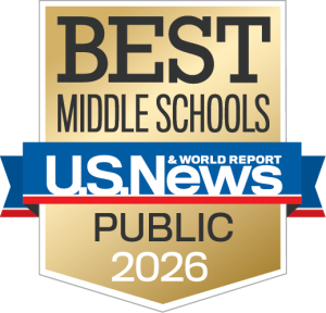 Logo: Best Middle Schools banner, U.S. News and World Report, Public, 2026